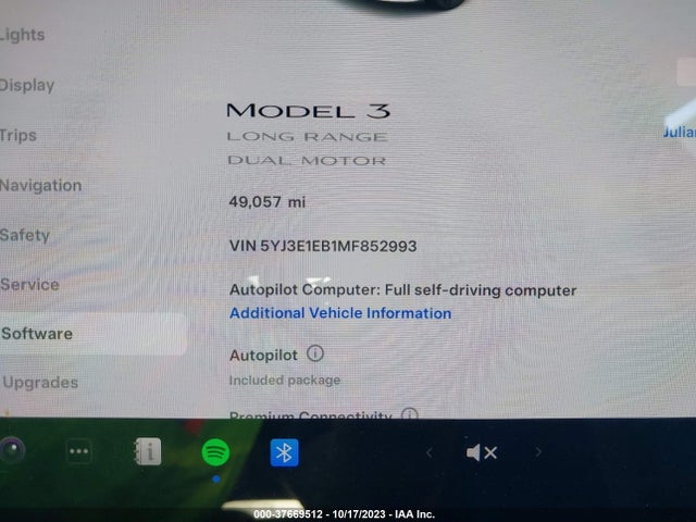Tesla Model 3 Long Range 2021 5YJ3E1EB1MF852993 Image 7