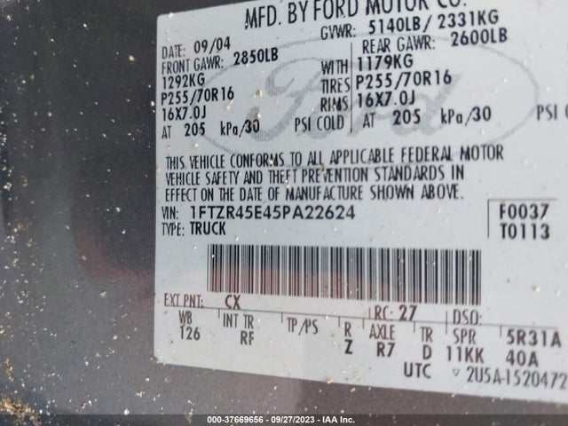 2005 FORD RANGER 1FTZR45E45PA22624 Photo 8