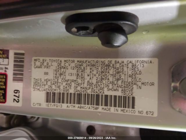 2013 TOYOTA TACOMA 3TMLU4EN9DM131895 Photo 8