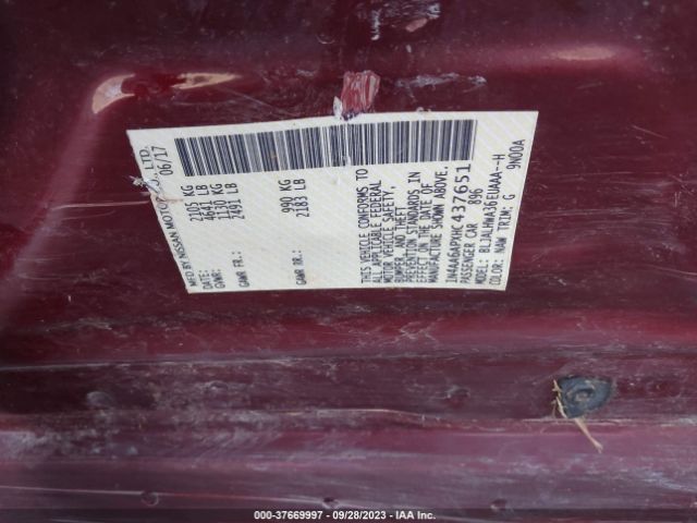1N4AA6APXHC437651 Nissan Maxima 3.5 Platinum