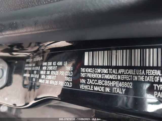 ZACCJBCB5HPE46802 Jeep Renegade Trailhawk