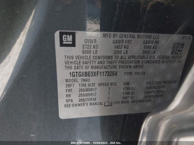 1GTG6BE3XF1173264 GMC Canyon 4wd Sle