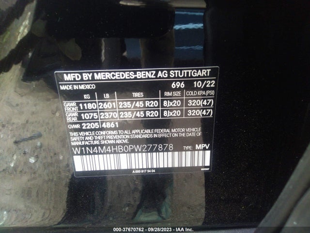 W1N4M4HB0PW277878 Mercedes-Benz Glb Glb 250