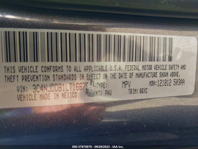 2020 JEEP COMPASS 3C4NJDDB1LT166797 Photo 8