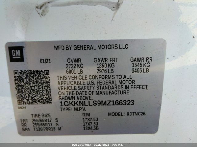 1GKKNLLS9MZ166323 GMC Acadia At4