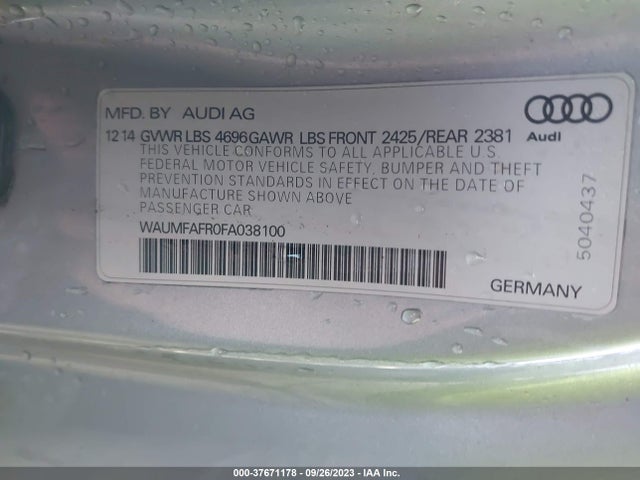 WAUMFAFR0FA038100 Audi A5 Premium Plus
