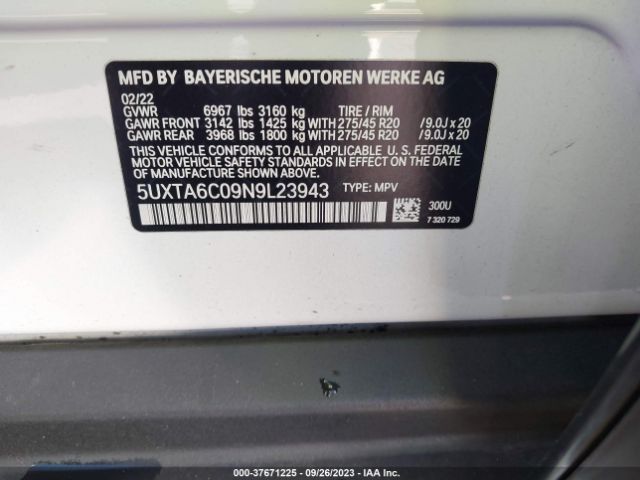 5UXTA6C09N9L23943 BMW X5 Xdrive45e