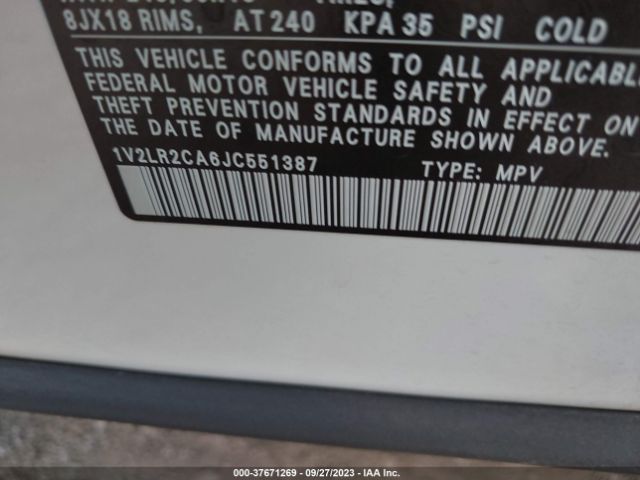 2018 VOLKSWAGEN ATLAS 1V2LR2CA6JC551387 Photo 8
