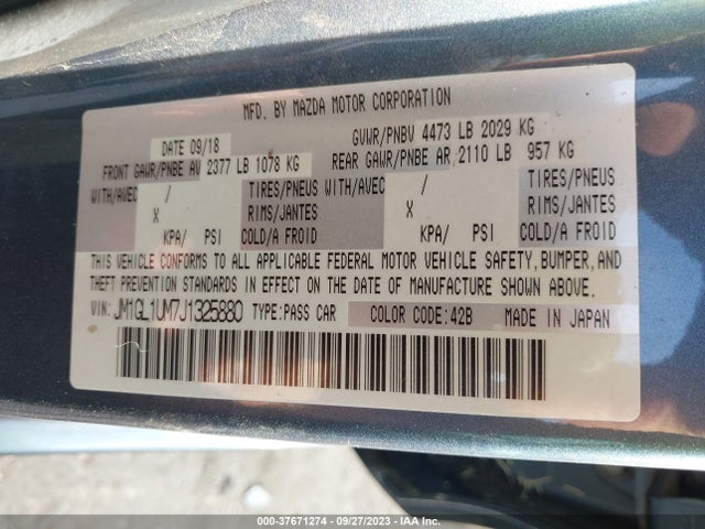 Mazda Mazda6 Sport 2018 JM1GL1UM7J1325880 Image 9