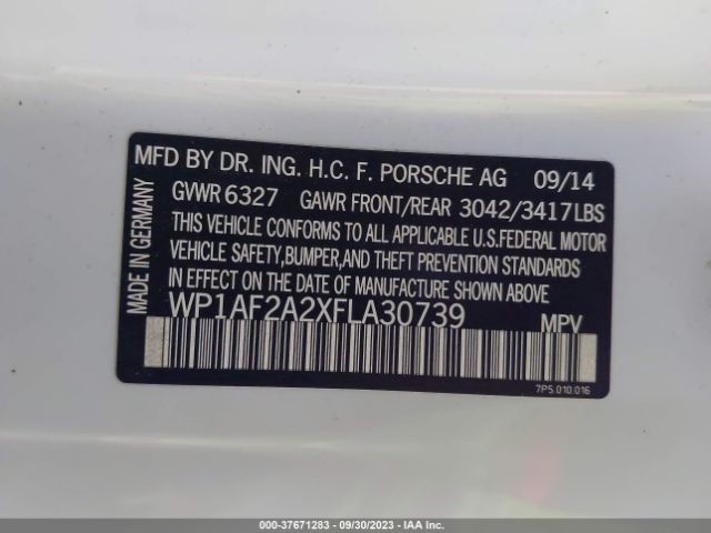 WP1AF2A2XFLA30739 Porsche Cayenne Diesel