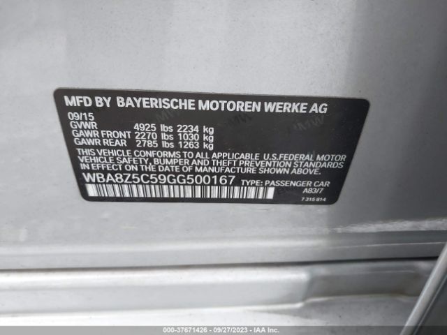 WBA8Z5C59GG500167 BMW 3 Series Gran Turismo 328i Xdrive