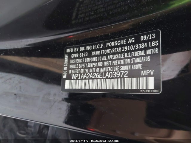 2014 PORSCHE CAYENNE WP1AA2A26ELA03972 Photo 8