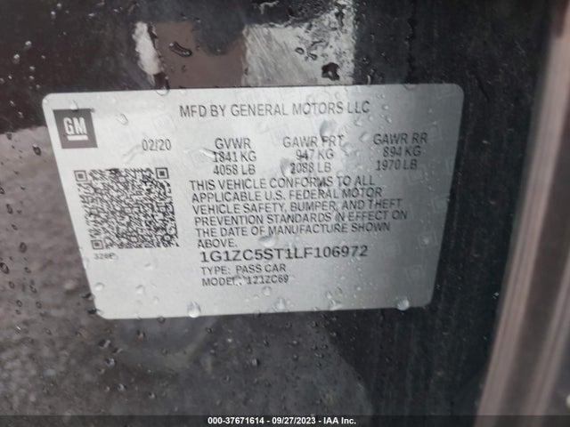 Chevrolet MALIBU LS 2020 1G1ZC5ST1LF106972 Image 9