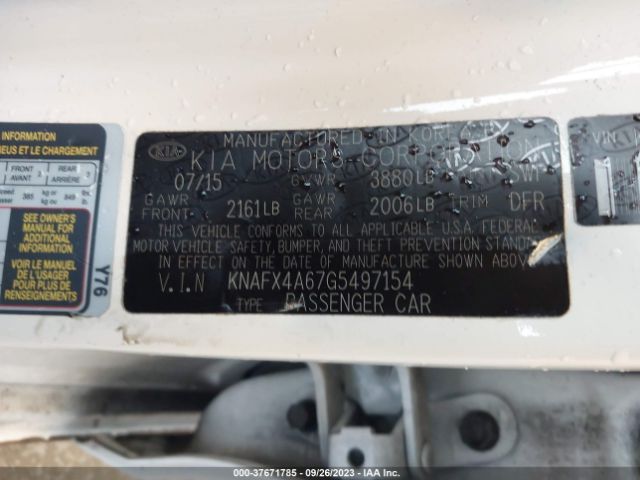 KNAFX4A67G5497154 KIA FORTE LX