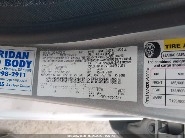 Ford FIESTA SE 2016 3FADP4BJ6GM118268 Image 9