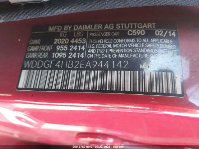 WDDGF4HB2EA944142 Mercedes-Benz C-class C 250
