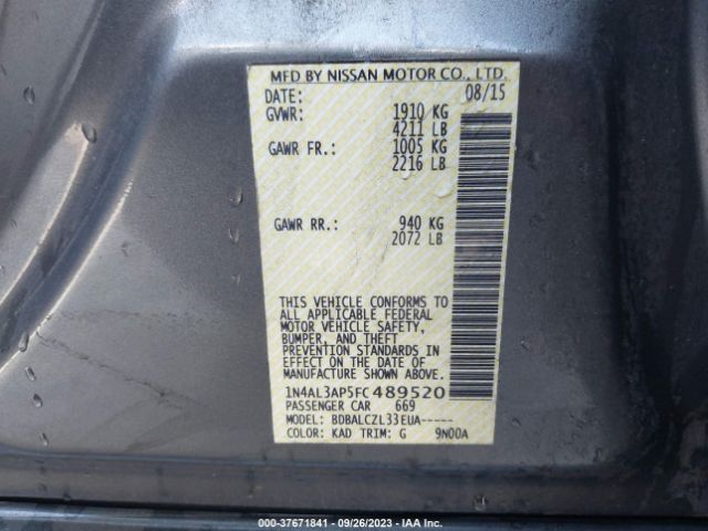 1N4AL3AP5FC489520 Nissan ALTIMA 2.5