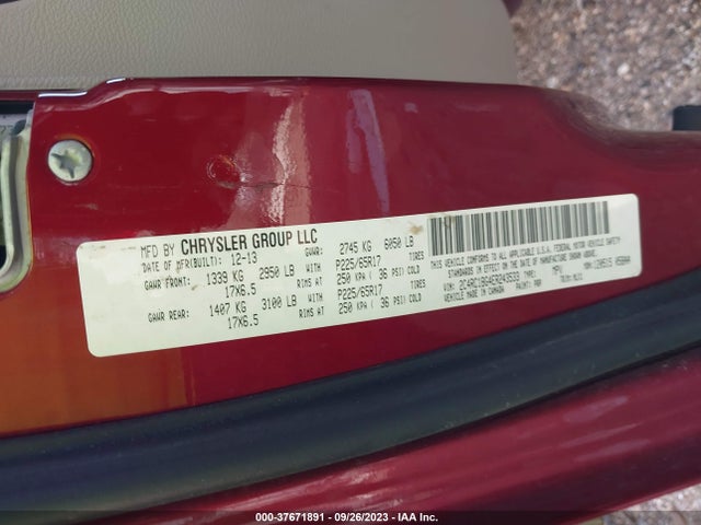 2C4RC1BG4ER243533 Chrysler Town & Country Touring