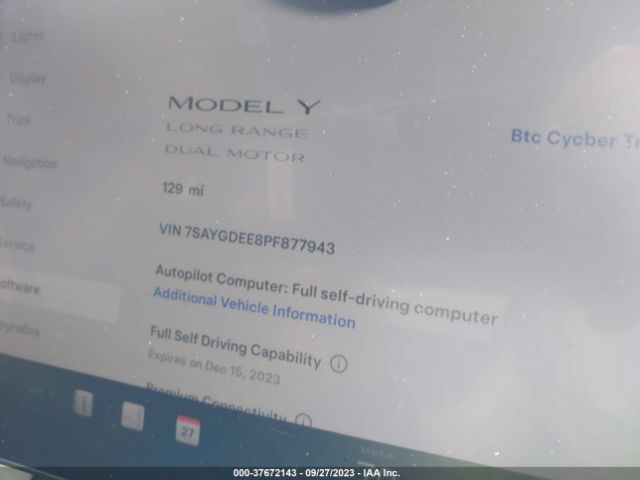 7SAYGDEE8PF877943 Tesla Model Y Long Range