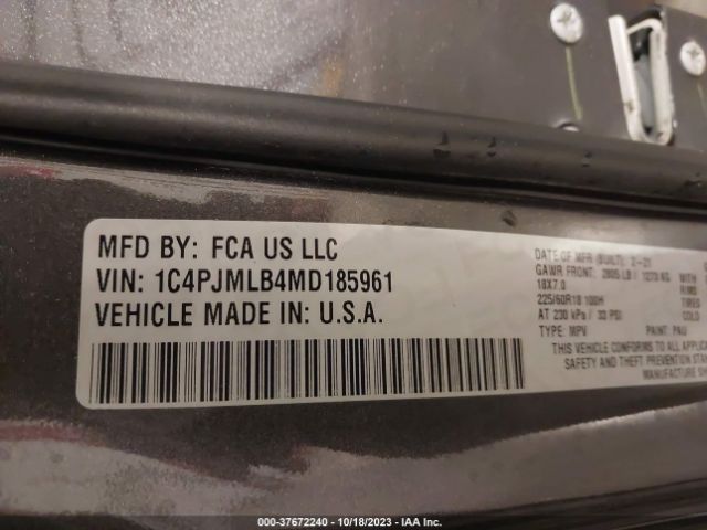 2021 JEEP CHEROKEE 1C4PJMLB4MD185961 Photo 8