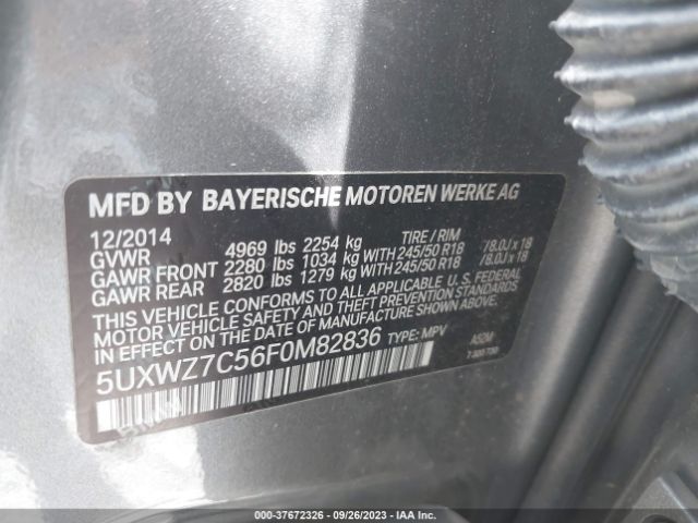 5UXWZ7C56F0M82836 BMW X3 Sdrive28i