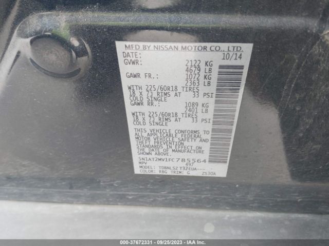 5N1AT2MV1FC785564 Nissan Rogue Sl