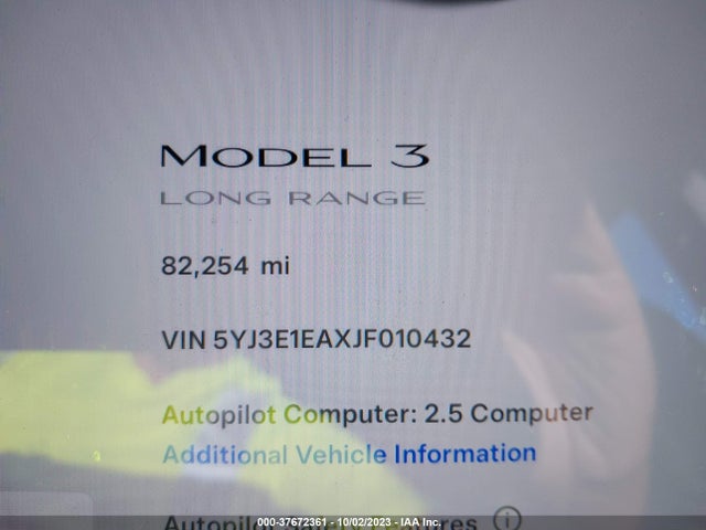 2018 Tesla 3, VIN: 5YJ3E1EAXJF010432