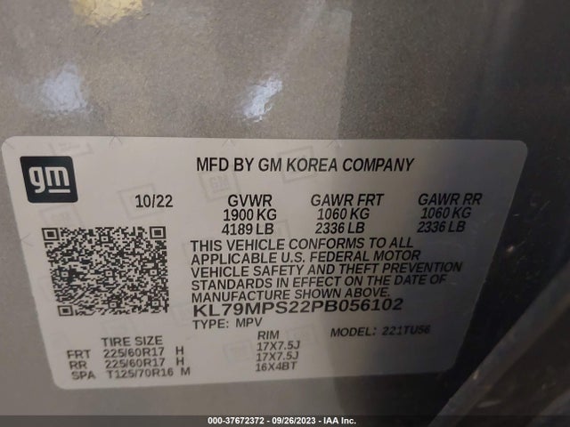 Chevrolet Trailblazer Lt 2023 KL79MPS22PB056102 Image 9