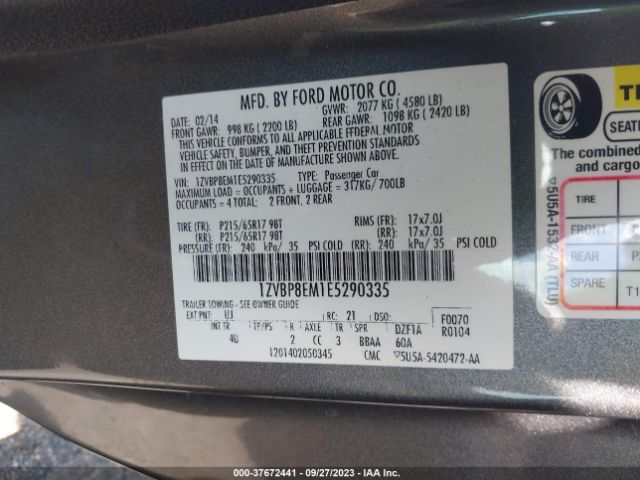 1ZVBP8EM1E5290335 Ford Mustang V6