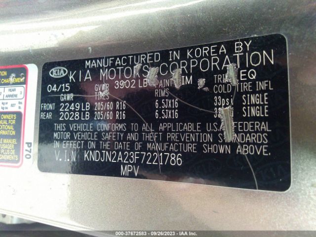 KNDJN2A23F7221786 KIA Soul