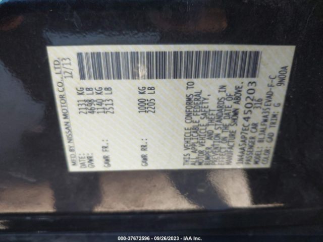 1N4AA5AP7EC450203 Nissan Maxima 3.5 Sv