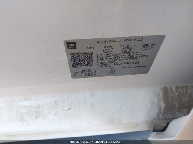 Chevrolet Suburban Premier 2019 1GNSKJKC8KR183573 Image 9