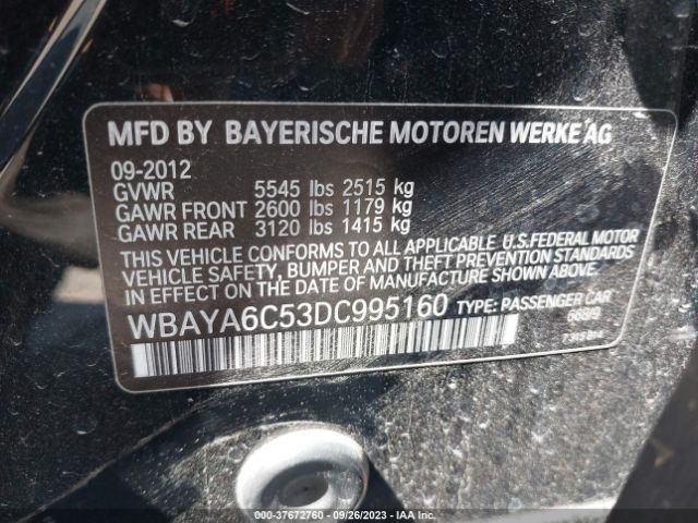2013 BMW 7 SERIES WBAYA6C53DC995160 Photo 8