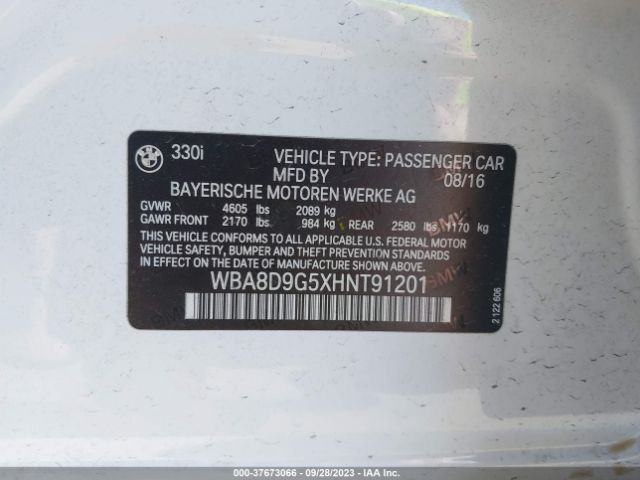 WBA8D9G5XHNT91201 BMW 3 Series 330i Xdrive