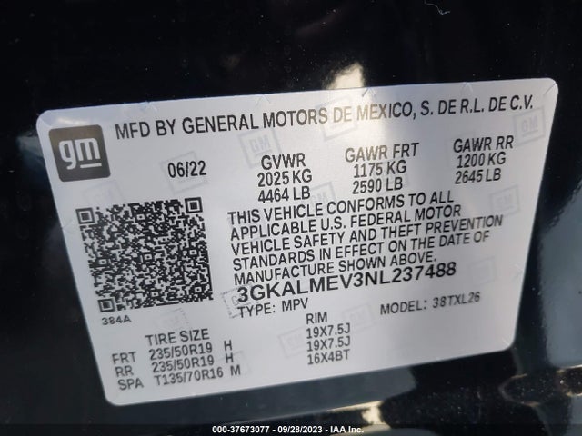 GMC Terrain Sle 2022 3GKALMEV3NL237488 Image 9