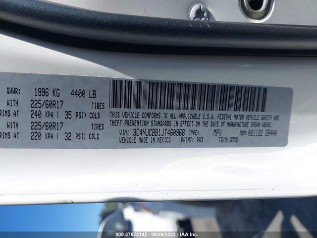 Jeep Compass Latitude W/sun/wheel Pkg 2018 3C4NJCBB1JT460968 Image 9