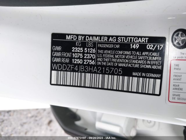 WDDZF4JB3HA215705 Mercedes-Benz E-class E 300