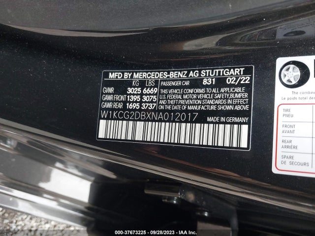 W1KCG2DBXNA012017 Mercedes-Benz Eqs Eqs 450+