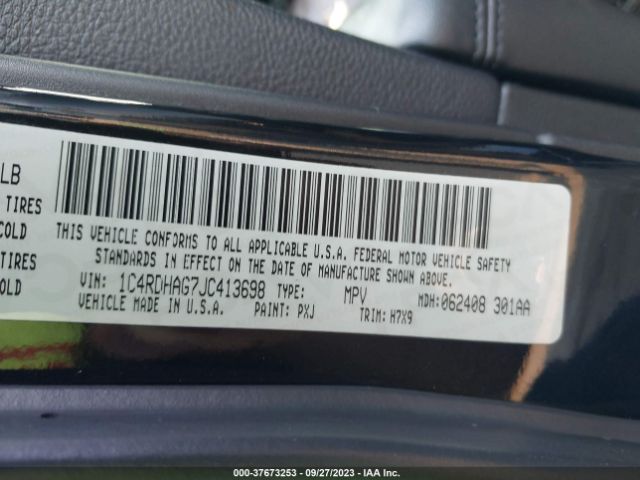 1C4RDHAG7JC413698 Dodge Durango Sxt Rwd