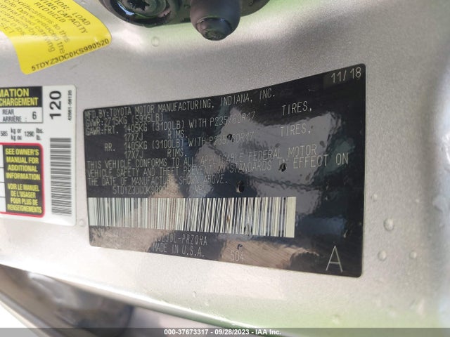 Toyota Sienna Xle Auto Access 2019 5TDYZ3DC0KS990520 Image 9