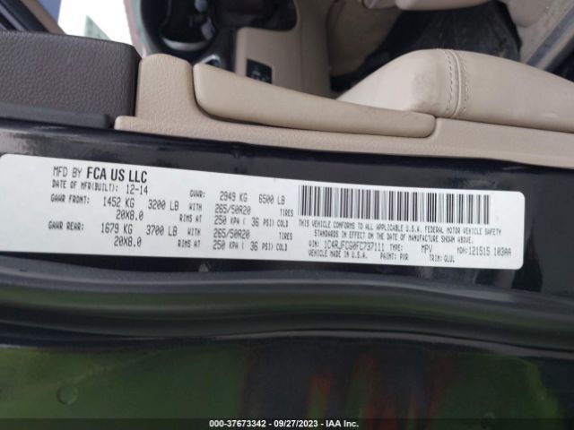 1C4RJFCG0FC737111 Jeep Grand Cherokee Overland