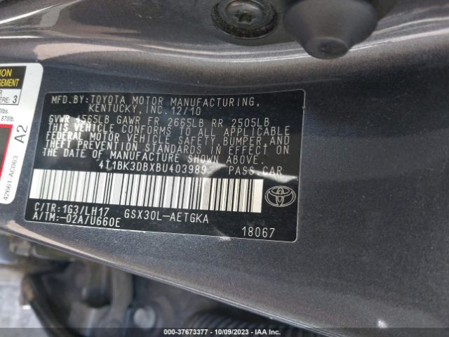 2011 TOYOTA AVALON 4T1BK3DBXBU403989 Photo 8