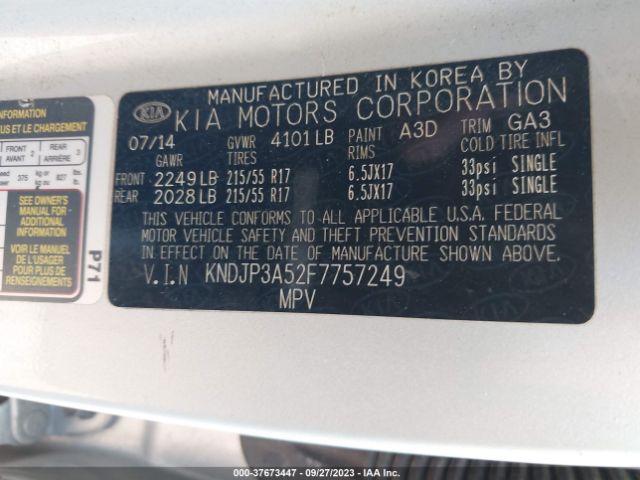 KNDJP3A52F7757249 KIA SOUL +