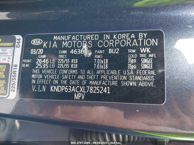 KIA SPORTAGE S 2020 KNDP63ACXL7825241 Image 9