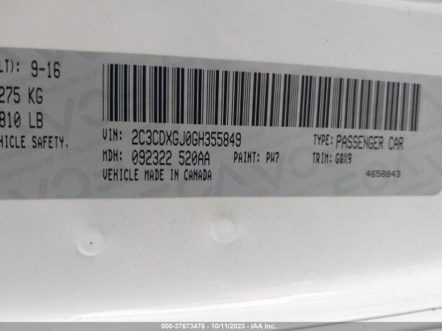 2C3CDXGJ0GH355849 Dodge Charger R/t Scat Pack