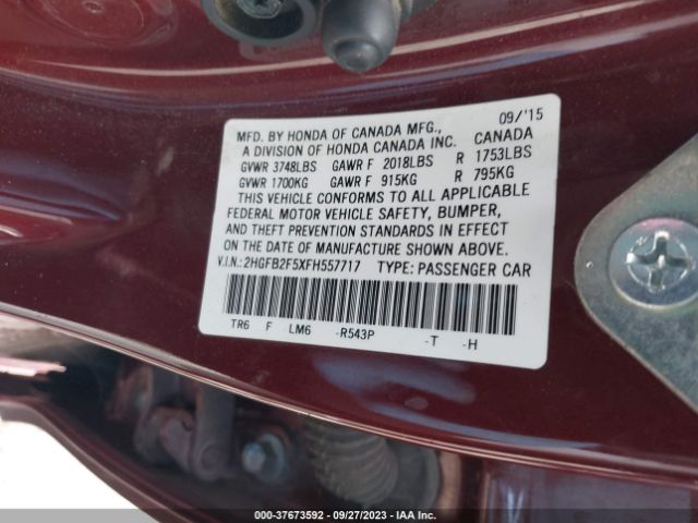 2HGFB2F5XFH557717 Honda Civic Sedan Lx