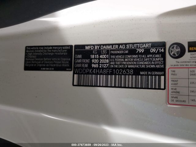 WDDPK4HA8FF102638 Mercedes-Benz Slk-class Slk 250