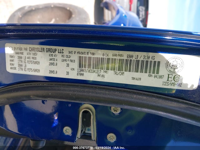 RAM 1500 Sport 2014 1C6RR7UT0ES341217 Image 9