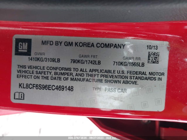 Chevrolet Spark Lt 2014 KL8CF6S96EC469148 Image 10
