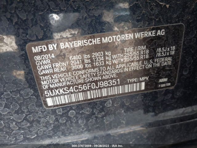 5UXKS4C56F0J98351 BMW X5 Xdrive35d